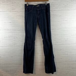 Hudson Dark Wash Boot Cut Double Button Jeans Size 27